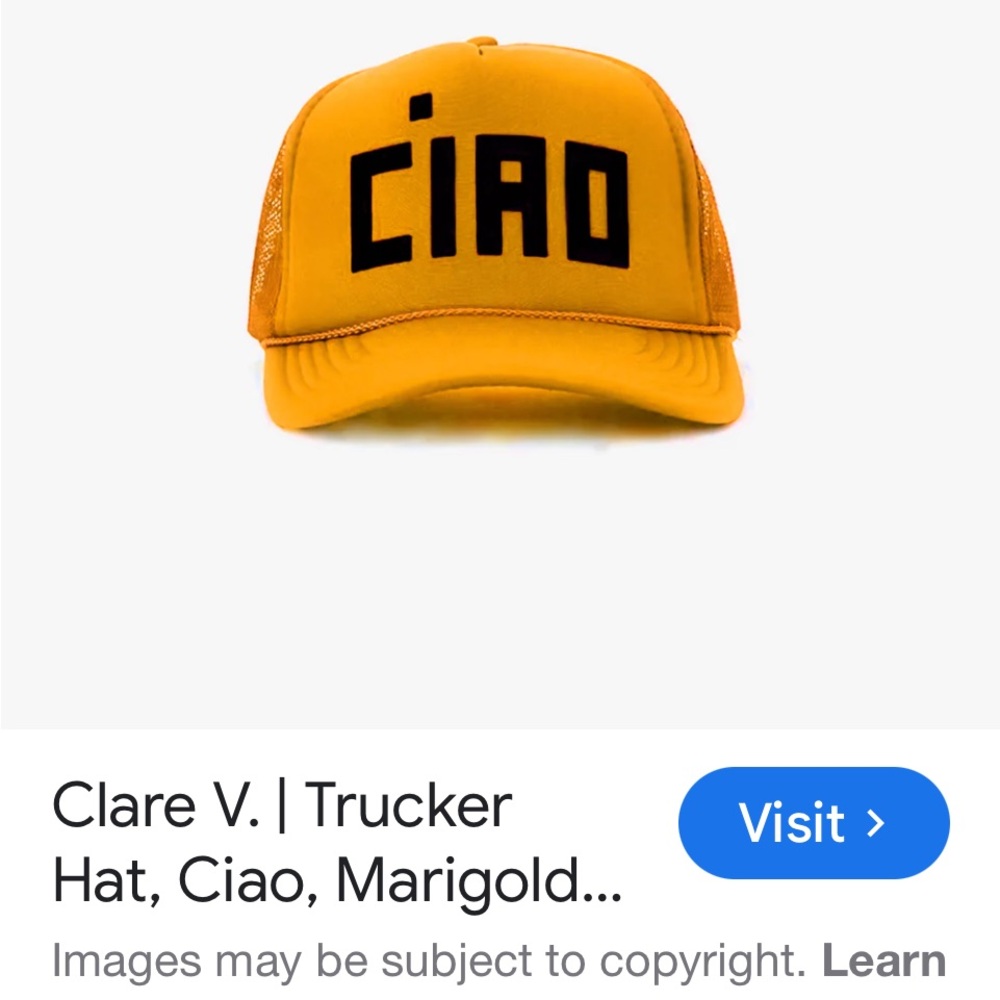 Clare V Marigold Ciao Trucker Hat for Kids
